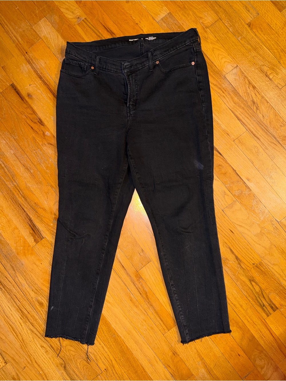 Old Navy Black Women's OG Straight Jeans
